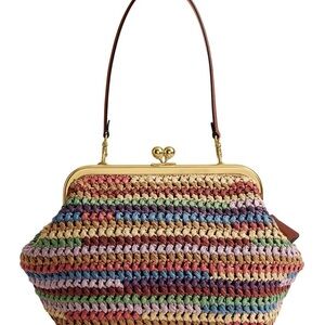 COACH
Kisslock Large Multi Straw Frame Bag 27
Multicolor Woven Handbag